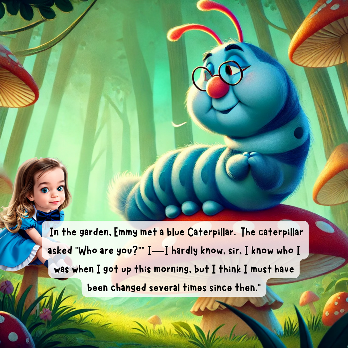 Alice's Adventures in Wonderland - Personalized Story Book - "Emmy" in Wonderland