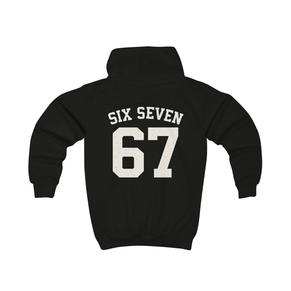 Kids Hoodie — 'Six Seven 67' Vintage Sports Number Hooded Sweatshirt for Children