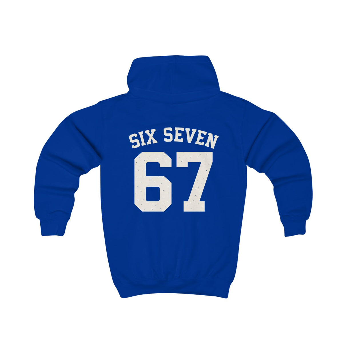 Kids Hoodie — 'Six Seven 67' Vintage Sports Number Hooded Sweatshirt for Children