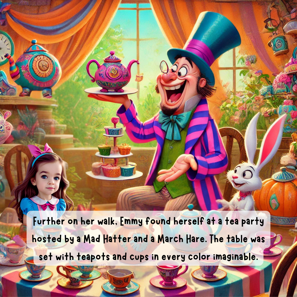 Alice's Adventures in Wonderland - Personalized Story Book - "Emmy" in Wonderland