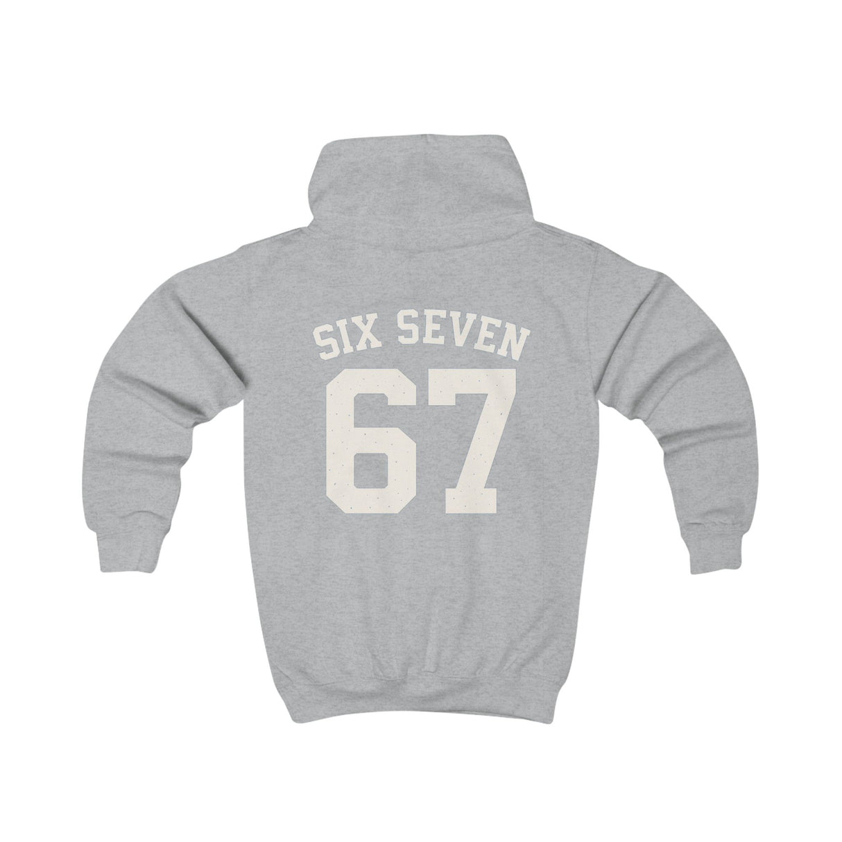 Kids Hoodie — 'Six Seven 67' Vintage Sports Number Hooded Sweatshirt for Children