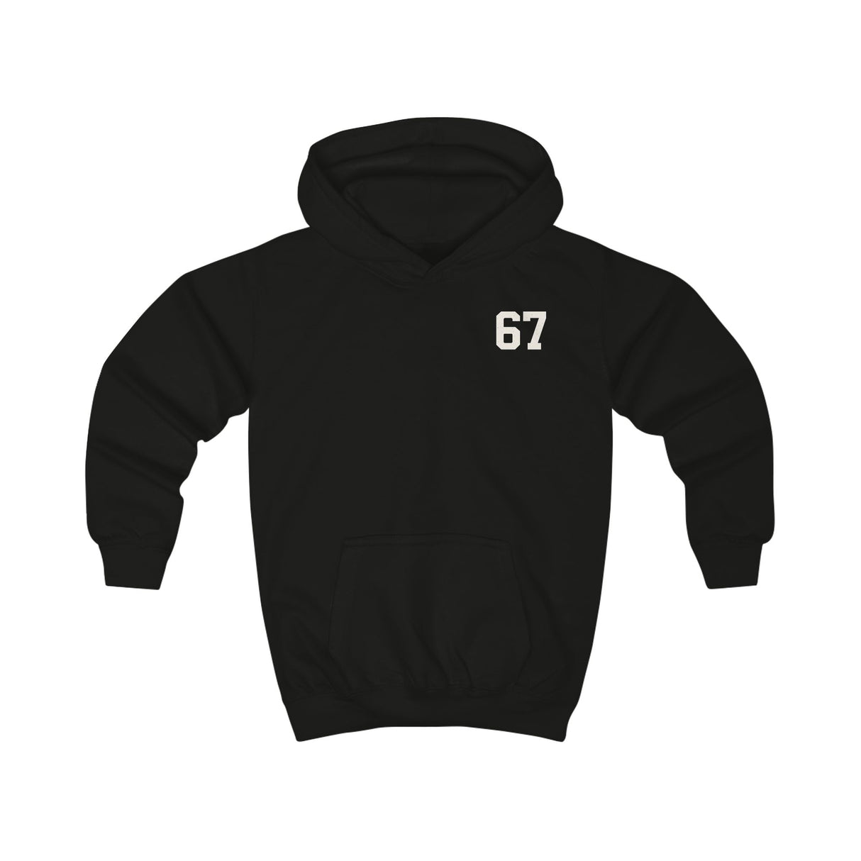 Kids Hoodie — 'Six Seven 67' Vintage Sports Number Hooded Sweatshirt for Children