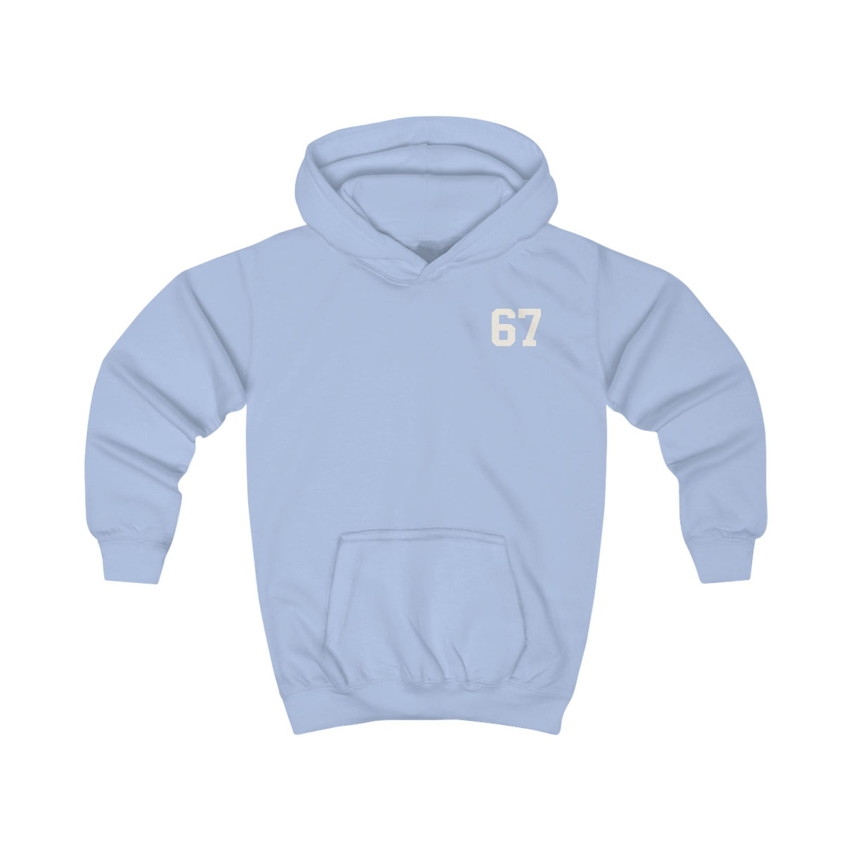 Kids Hoodie — 'Six Seven 67' Vintage Sports Number Hooded Sweatshirt for Children