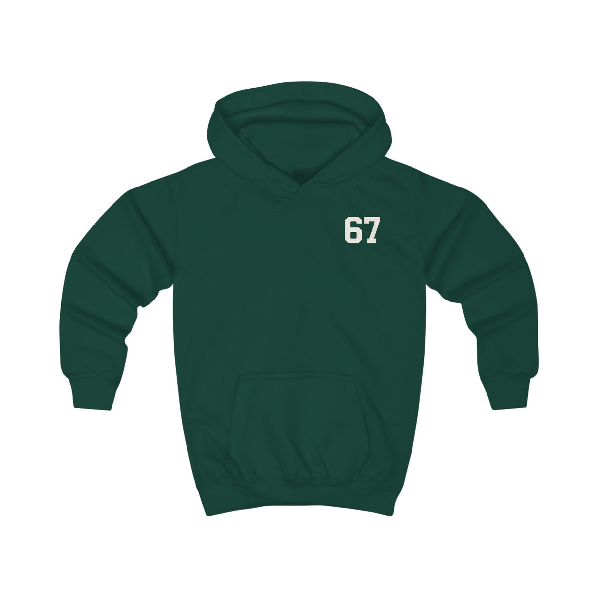 Kids Hoodie — 'Six Seven 67' Vintage Sports Number Hooded Sweatshirt for Children
