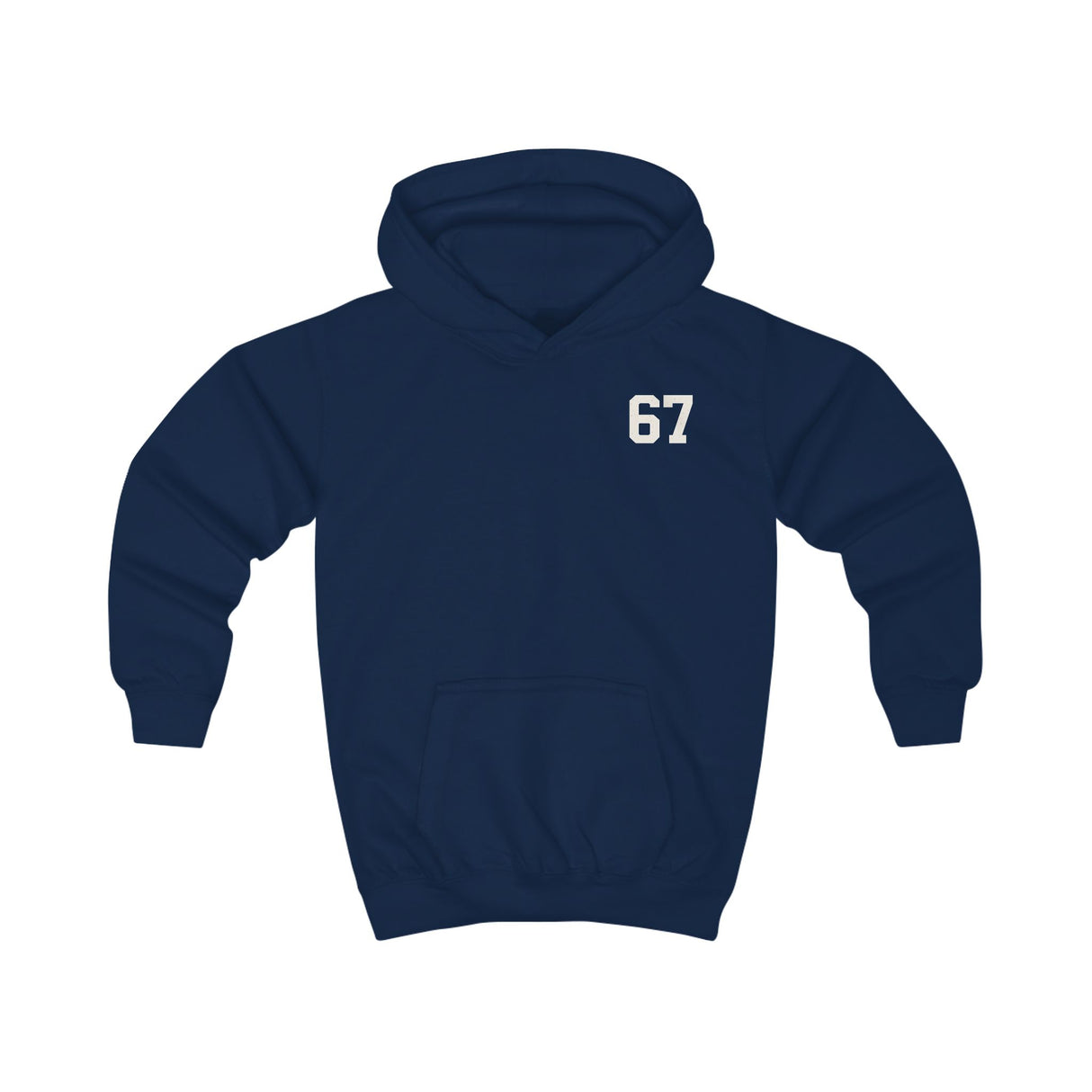 Kids Hoodie — 'Six Seven 67' Vintage Sports Number Hooded Sweatshirt for Children