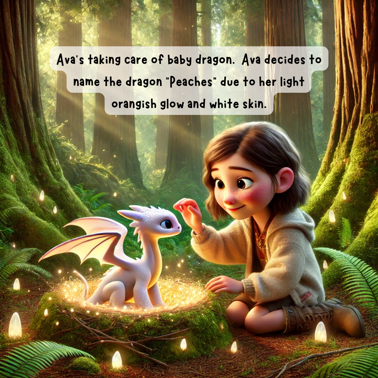 The Dragon Rider - Personalized Book - "Ava" the Dragon Rider - Personalized Images bring YOU into the Story!
