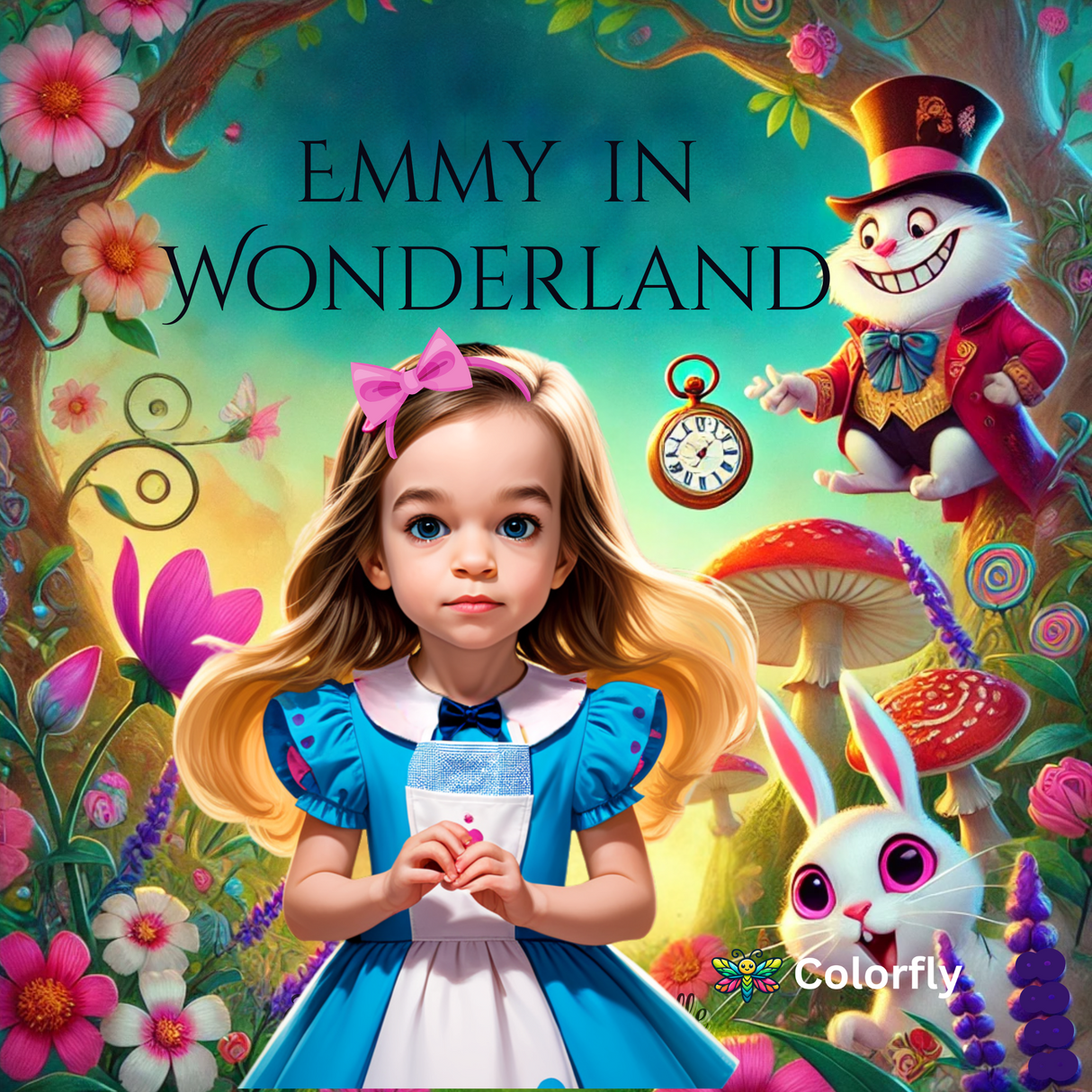 Alice's Adventures in Wonderland - Personalized Story Book - "Emmy" in Wonderland