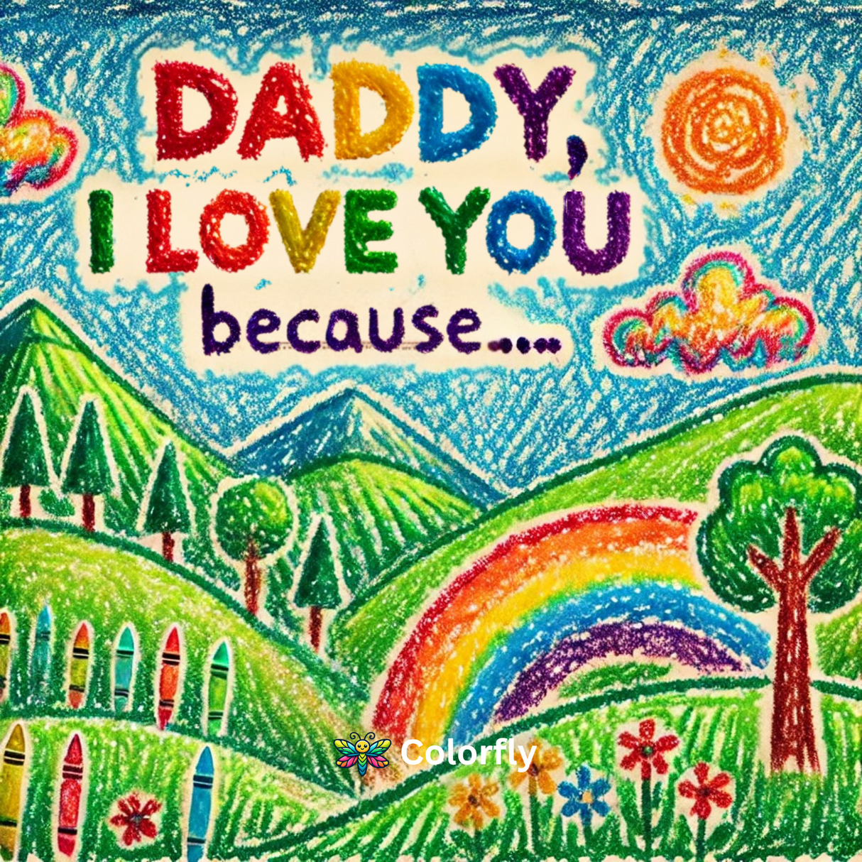 Daddy, I Love You Because: A Fill-in-the-Blank Book with Prompts for Sharing Love, Memories & Drawings