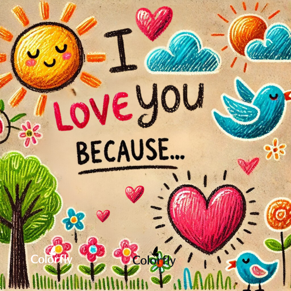 I Love You Because: A Fill-in-the-Blank Book for Sharing Love, Memories & Smiles