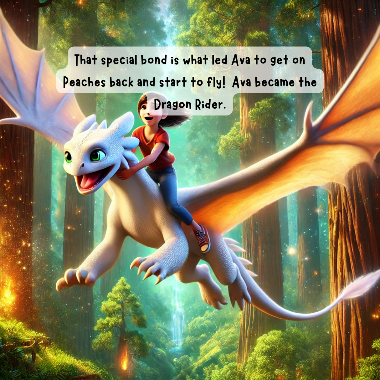 The Dragon Rider - Personalized Book - "Ava" the Dragon Rider - Personalized Images bring YOU into the Story!