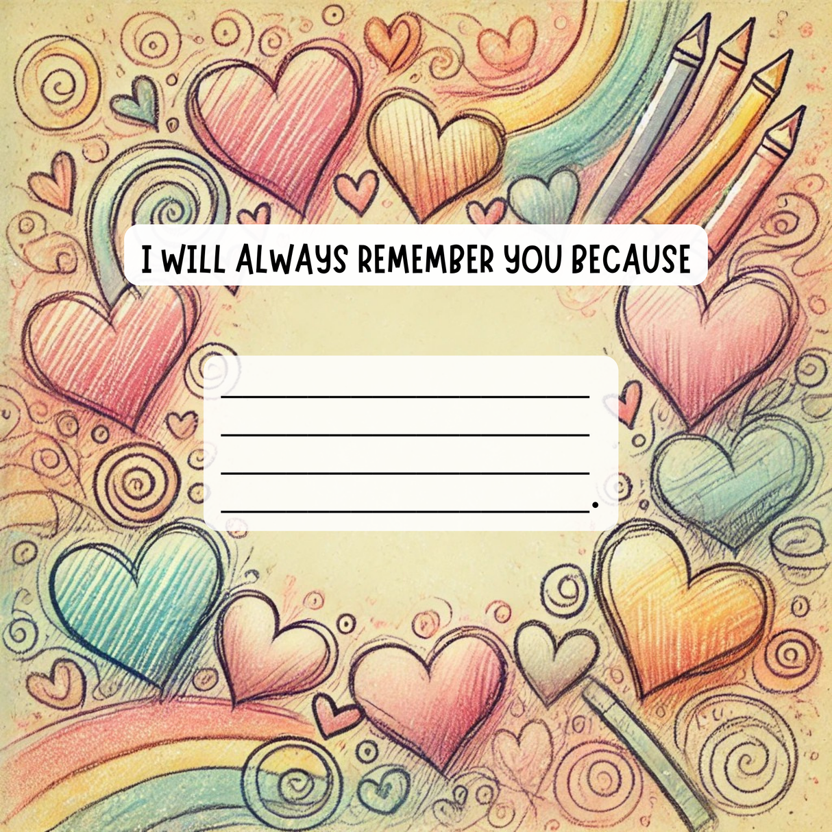 Teacher, I'm Grateful For You Because: A Fill-in-the-Blank Book with Prompts for Sharing Appreciation, Memories & Drawings