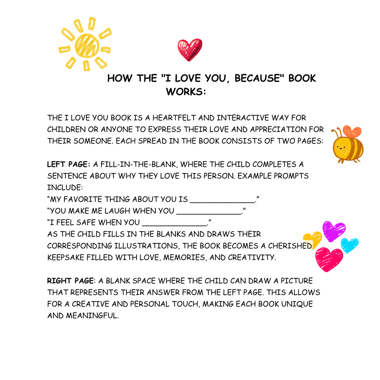 I Love You Because: A Fill-in-the-Blank Book for Sharing Love, Memories & Smiles