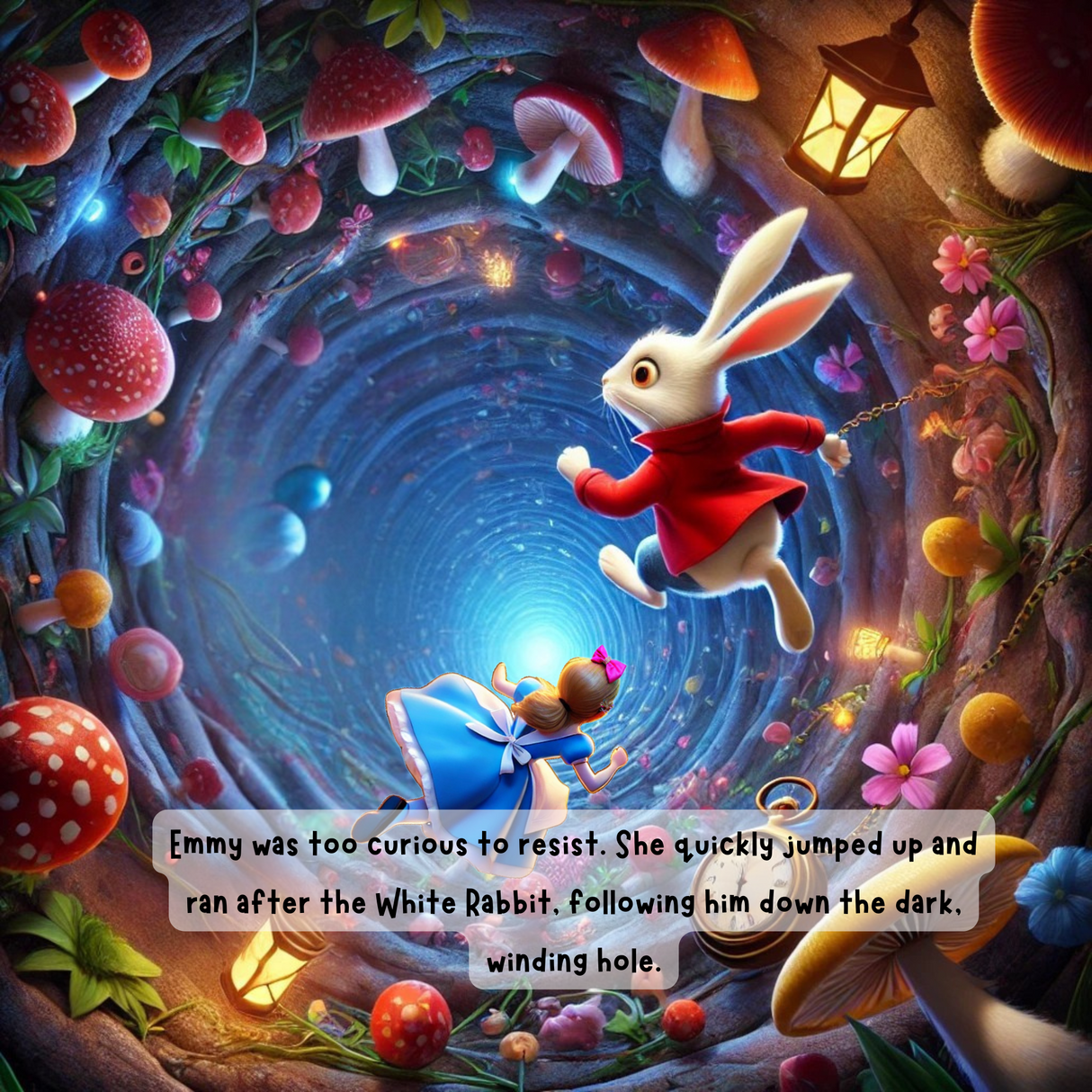 Alice's Adventures in Wonderland - Personalized Story Book - "Emmy" in Wonderland