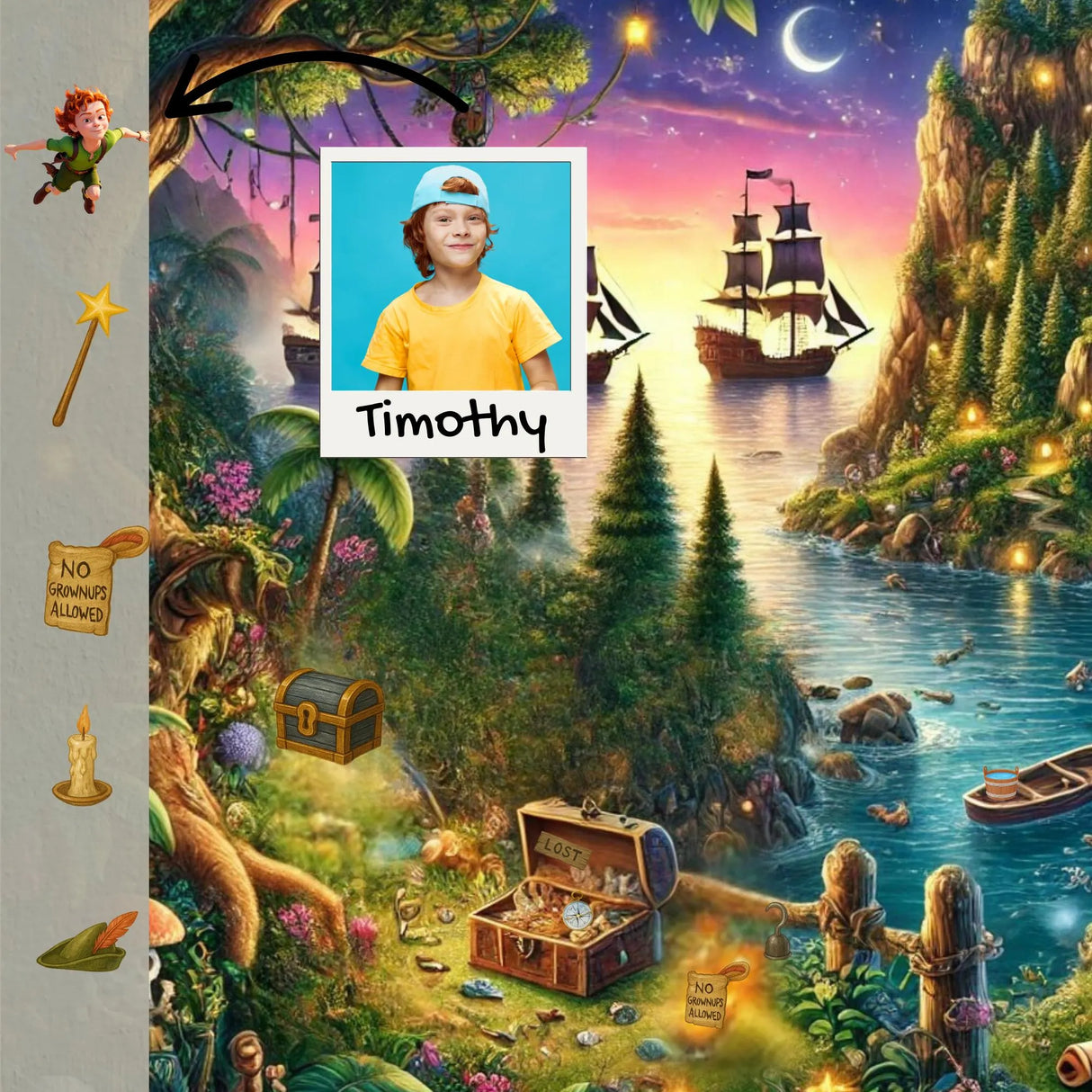 Personalized Neverland I Spy Book: Search and Find Adventure | Peter Pan| Tinkerbell