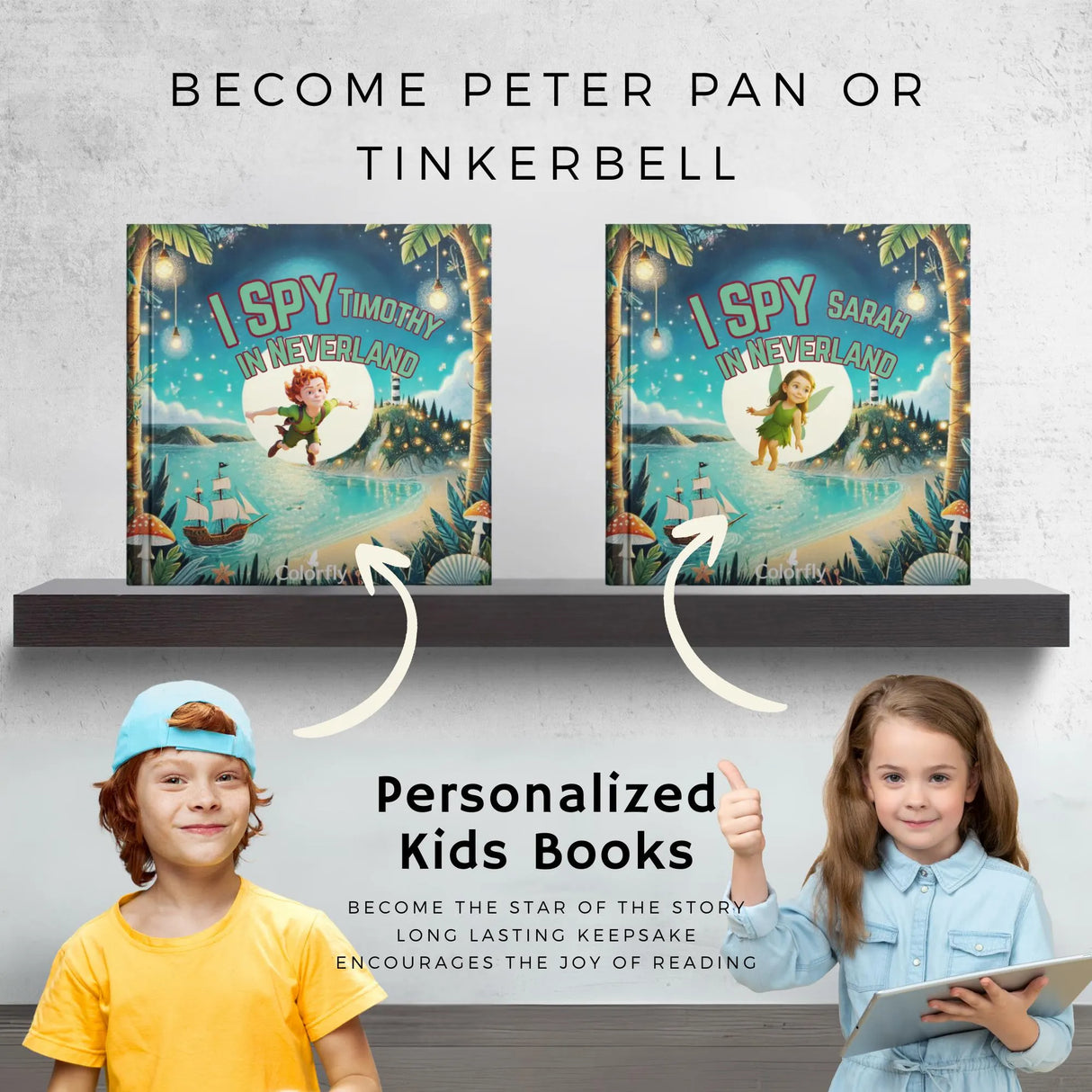 Personalized Neverland I Spy Book: Search and Find Adventure | Peter Pan| Tinkerbell