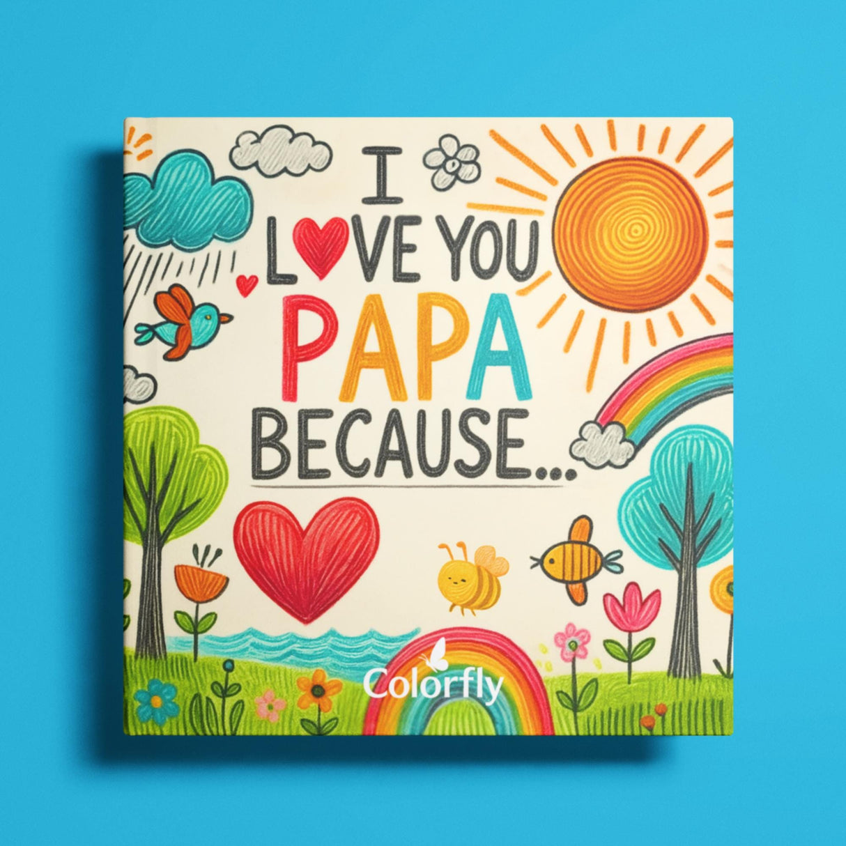 Papa, I Love You Because: A Fill-in-the-Blank Book with Prompts for Sharing Love, Memories & Drawings