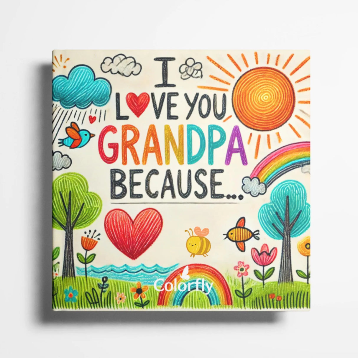 Grandpa, I Love You Because: A Fill-in-the-Blank Book with Prompts for Sharing Love, Memories & Drawings