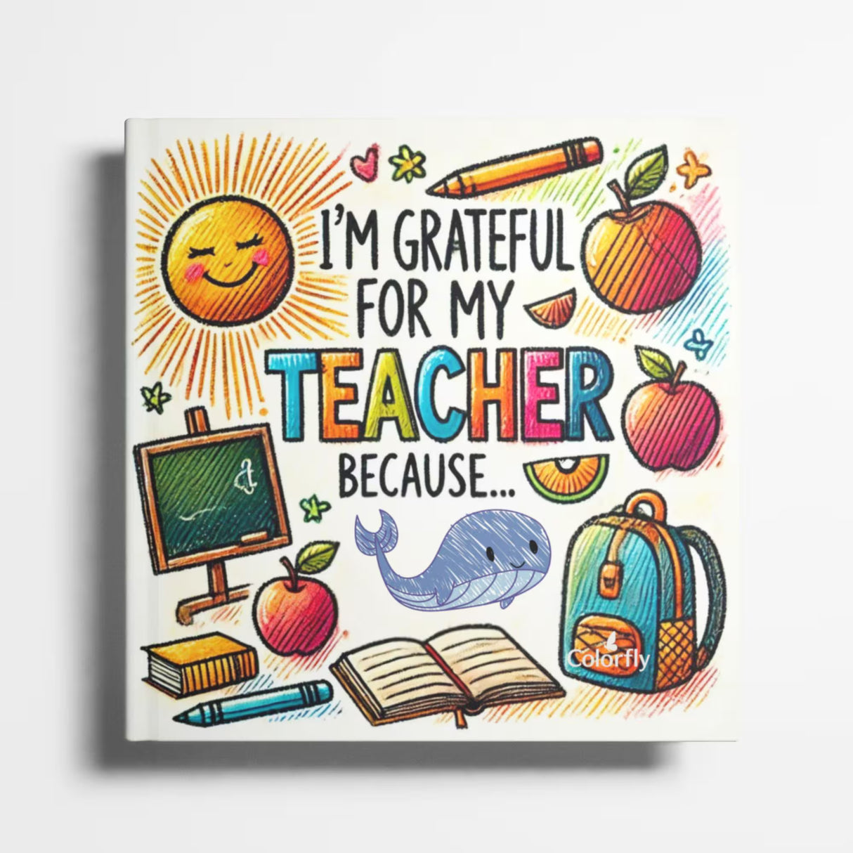 Teacher, I'm Grateful For You Because: A Fill-in-the-Blank Book with Prompts for Sharing Appreciation, Memories & Drawings