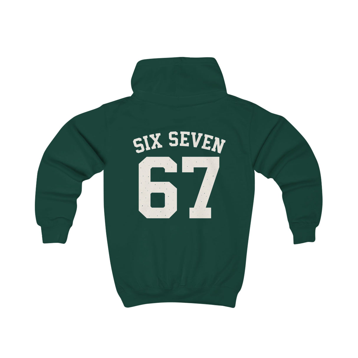 Kids Hoodie — 'Six Seven 67' Vintage Sports Number Hooded Sweatshirt for Children