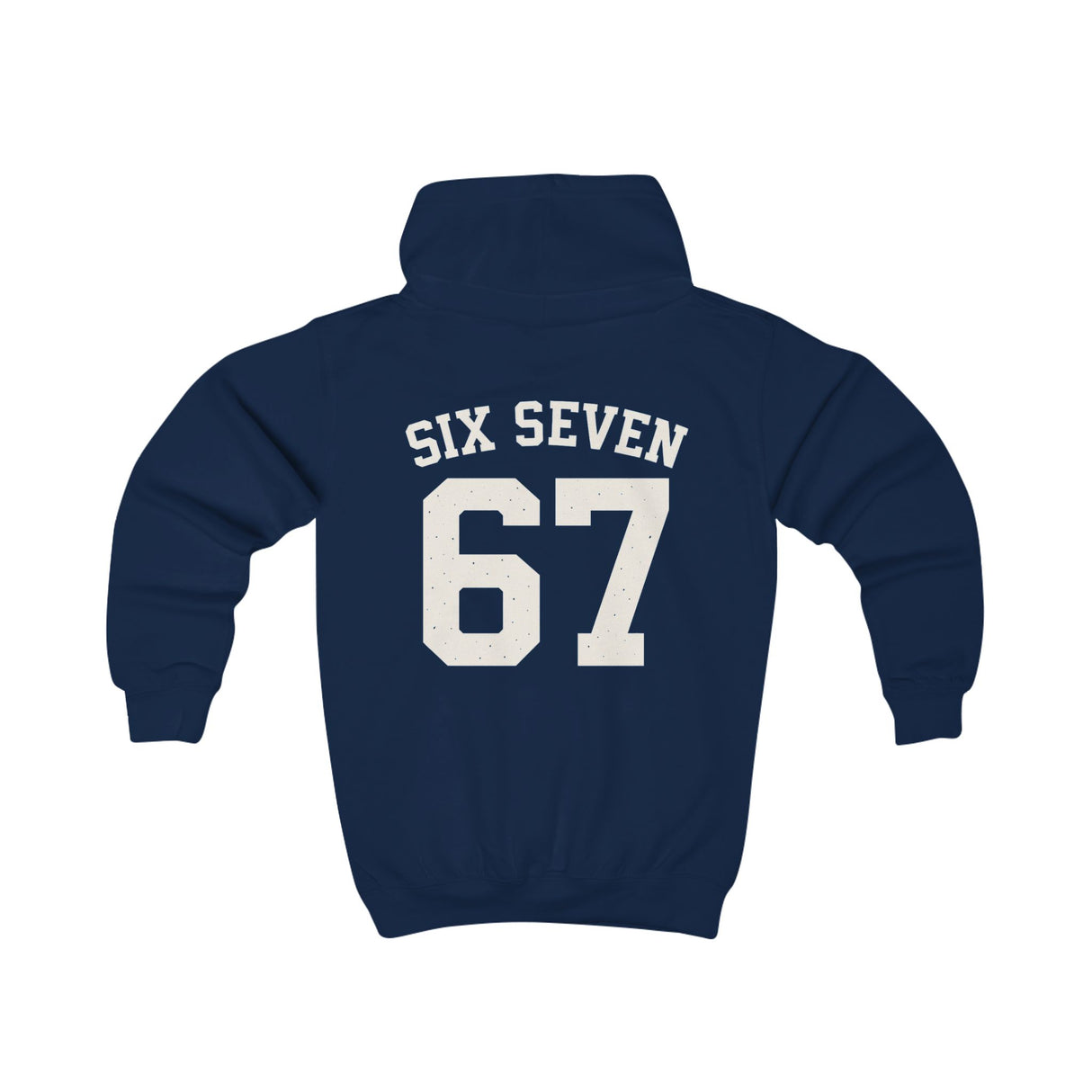 Kids Hoodie — 'Six Seven 67' Vintage Sports Number Hooded Sweatshirt for Children