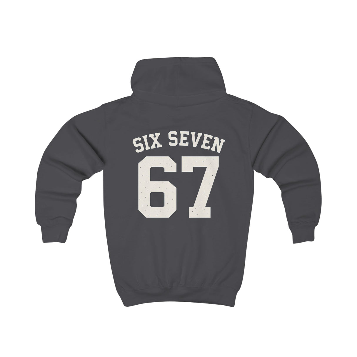 Kids Hoodie — 'Six Seven 67' Vintage Sports Number Hooded Sweatshirt for Children