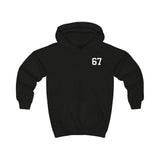 Kids Hoodie — 'Six Seven 67' Vintage Sports Number Hooded Sweatshirt for Children