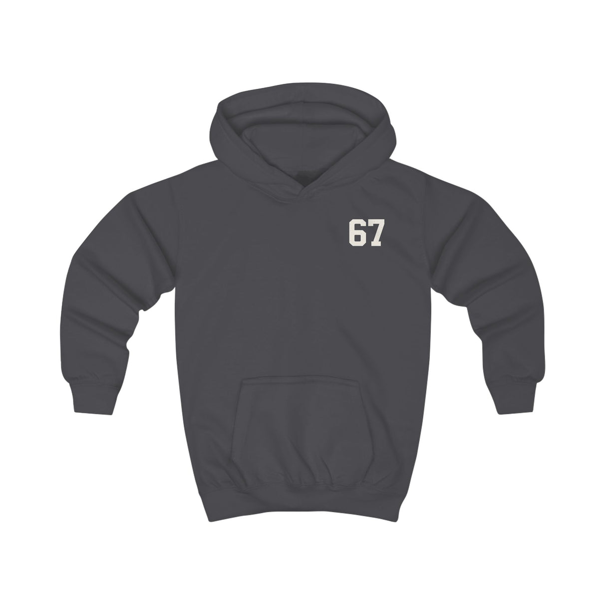 Kids Hoodie — 'Six Seven 67' Vintage Sports Number Hooded Sweatshirt for Children