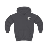 Kids Hoodie — 'Six Seven 67' Vintage Sports Number Hooded Sweatshirt for Children