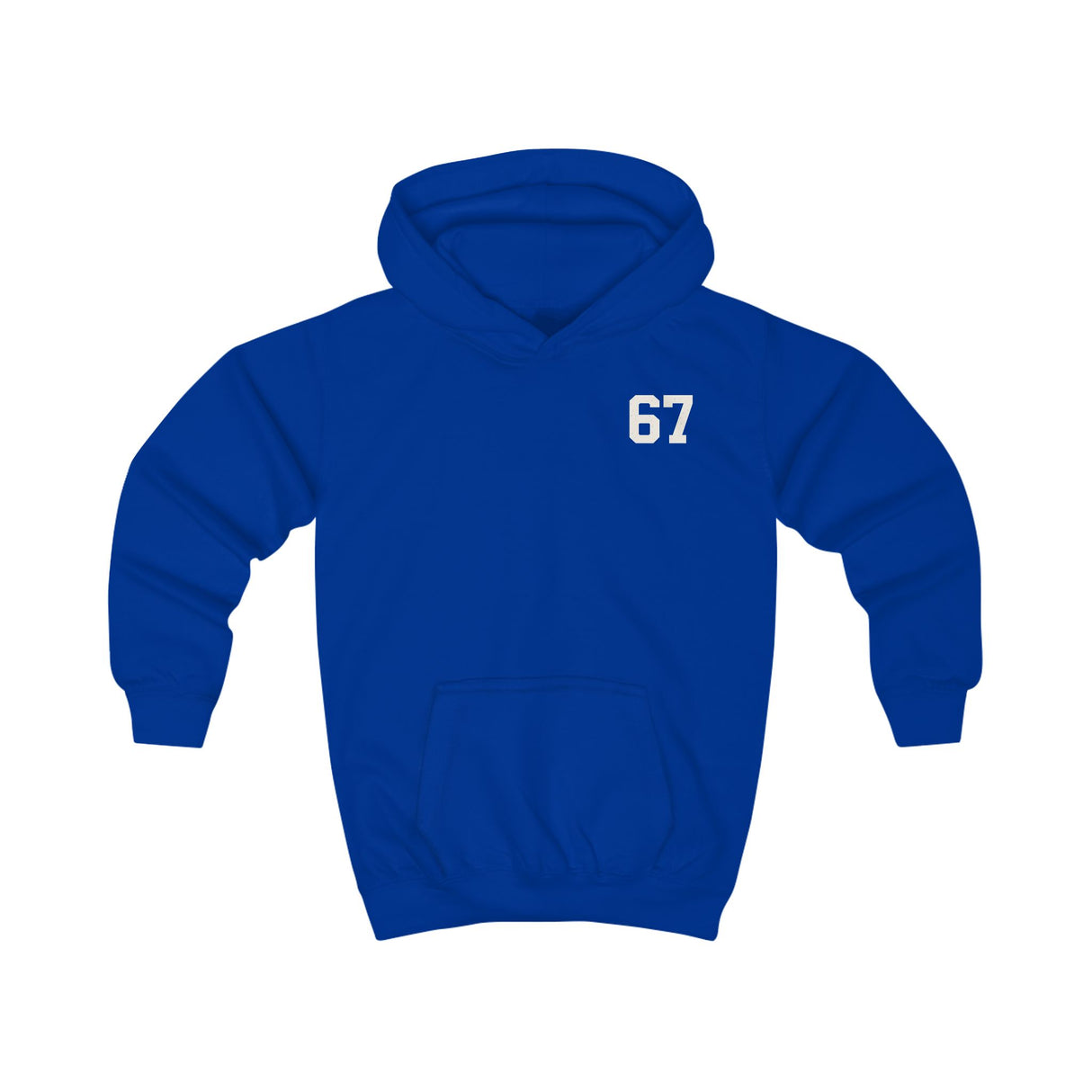 Kids Hoodie — 'Six Seven 67' Vintage Sports Number Hooded Sweatshirt for Children