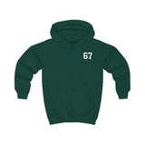 Kids Hoodie — 'Six Seven 67' Vintage Sports Number Hooded Sweatshirt for Children