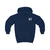 Kids Hoodie — 'Six Seven 67' Vintage Sports Number Hooded Sweatshirt for Children