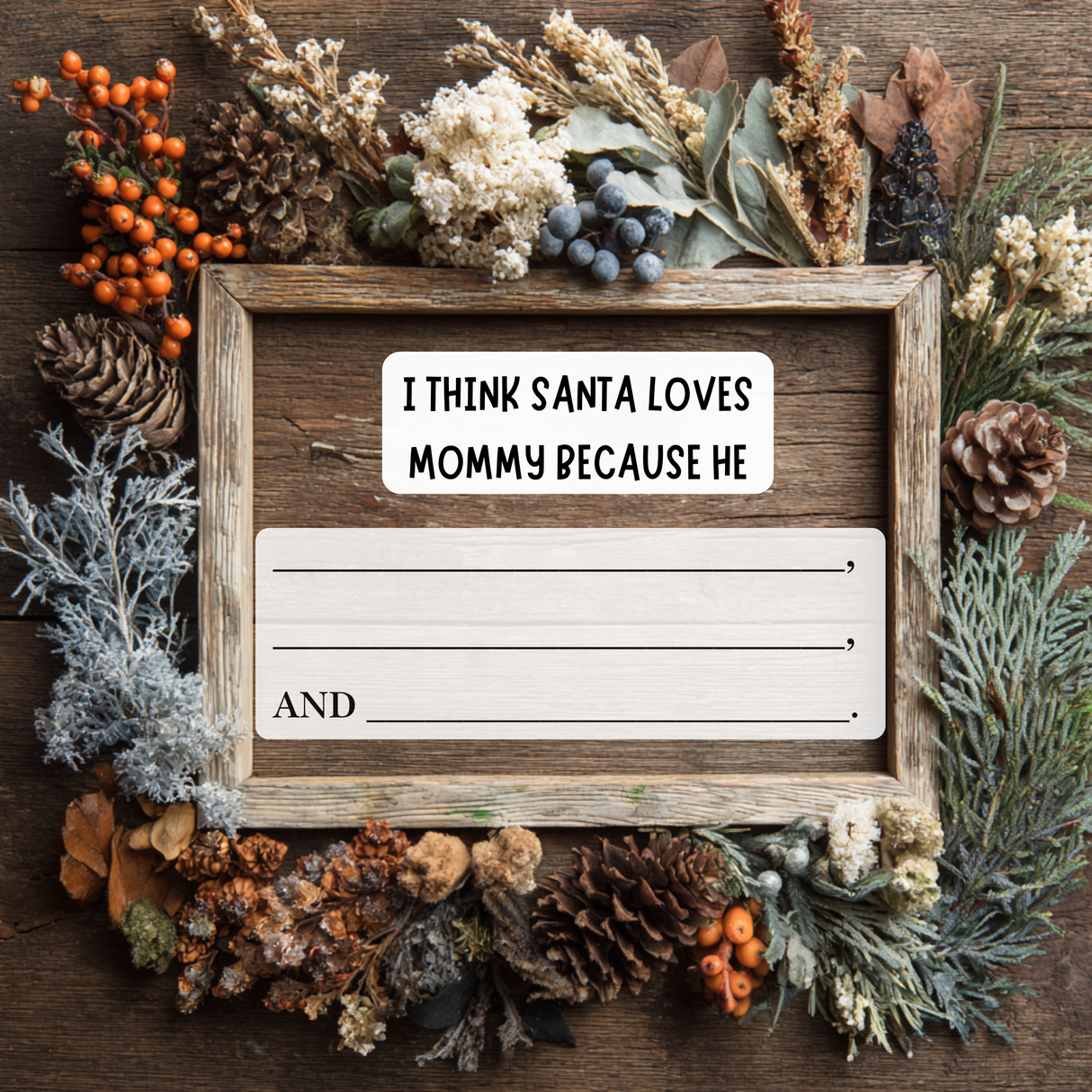 Merry Christmas Mommy I Love You Because, A Christmas Keepsake Book for Mom: Fill-in-the-Blank Memory Gift