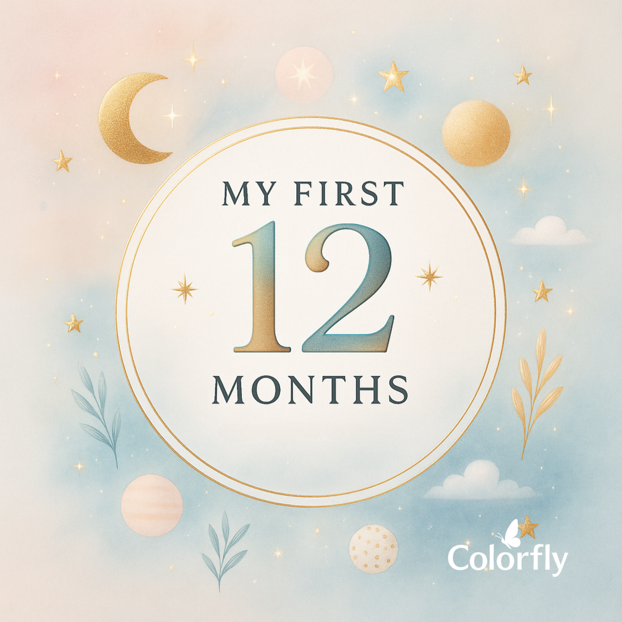 My First 12 Months – A Sweet and Simple Baby Memory Journal by Colorfly