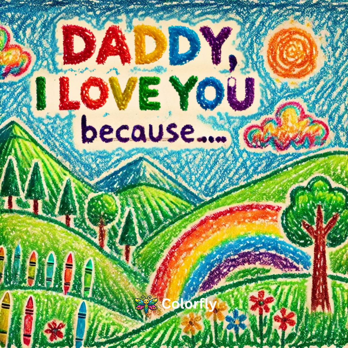 Daddy, I Love You Because: A Fill-in-the-Blank Book with Prompts for Sharing Love, Memories & Drawings