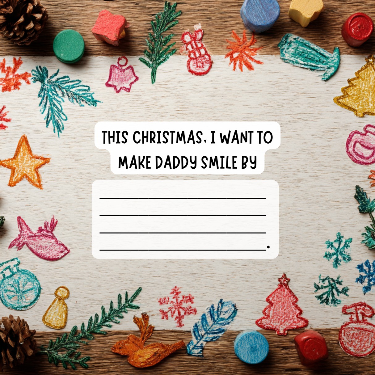 Merry Christmas Daddy I Love You Because: A Fill-in-the-Blank Book with Prompts for Sharing Love, Memories & Drawings