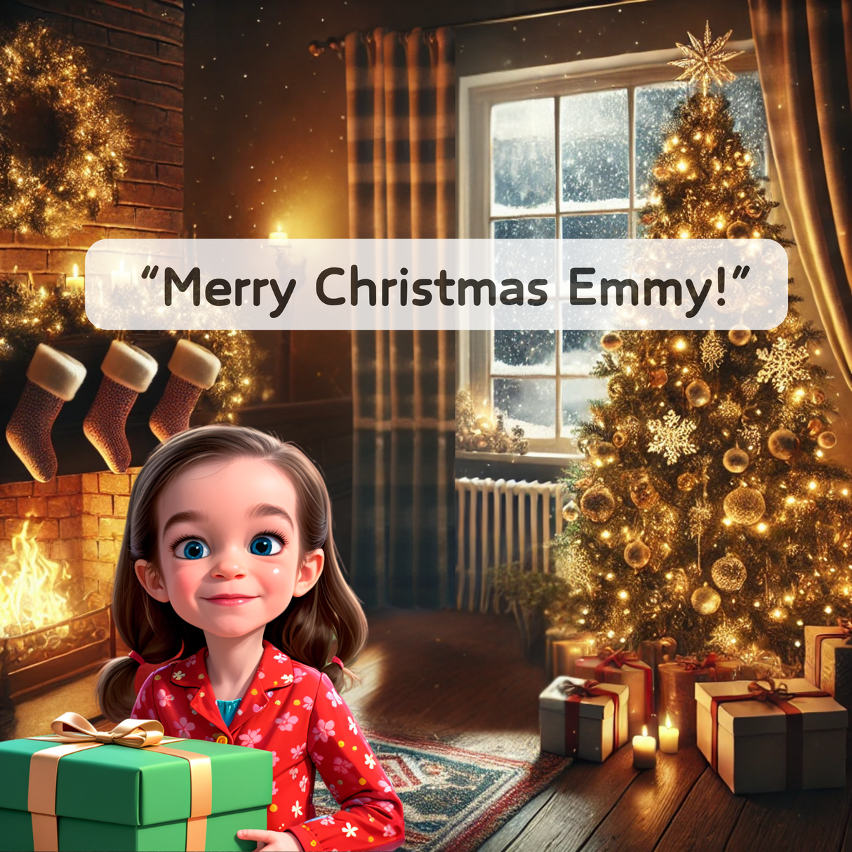 The Night Before Christmas - Custom Story Book - "Emmy's" Night Before Christmas