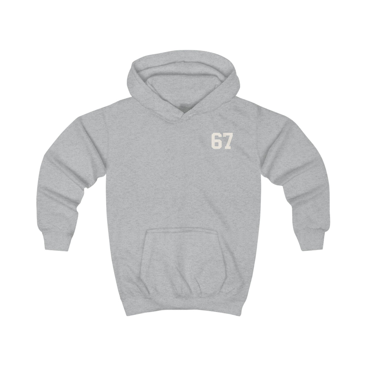 Kids Hoodie — 'Six Seven 67' Vintage Sports Number Hooded Sweatshirt for Children