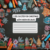 Merry Christmas Daddy I Love You Because: A Fill-in-the-Blank Book with Prompts for Sharing Love, Memories & Drawings