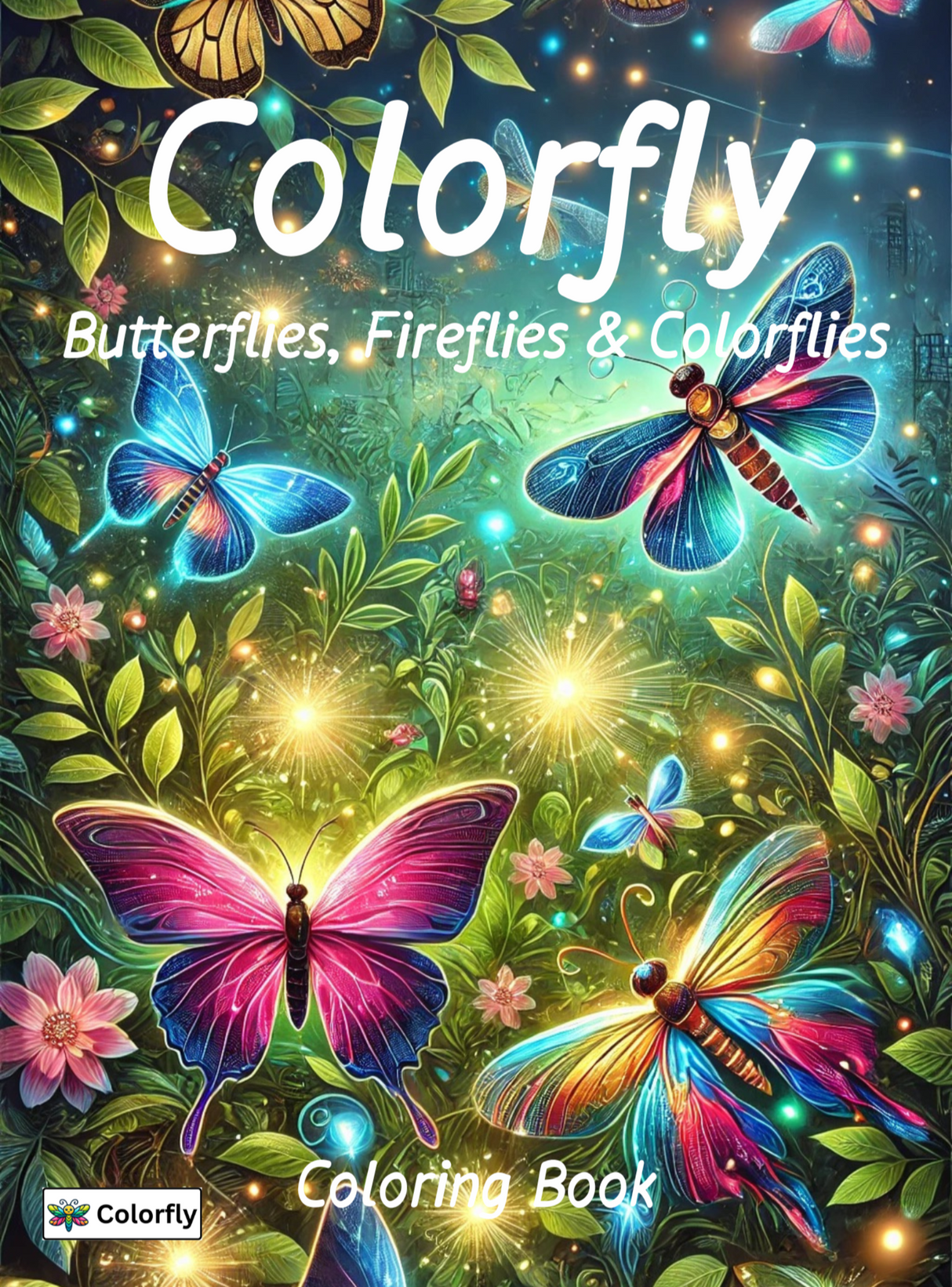 Colorfly Coloring Book - Butterflies, Fireflies and Colorflies: Stress Relief, Relaxation and Calmness