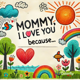 Mommy, I Love You Because: A Fill-in-the-Blank Book with Prompts for Sharing Love, Memories & Drawings