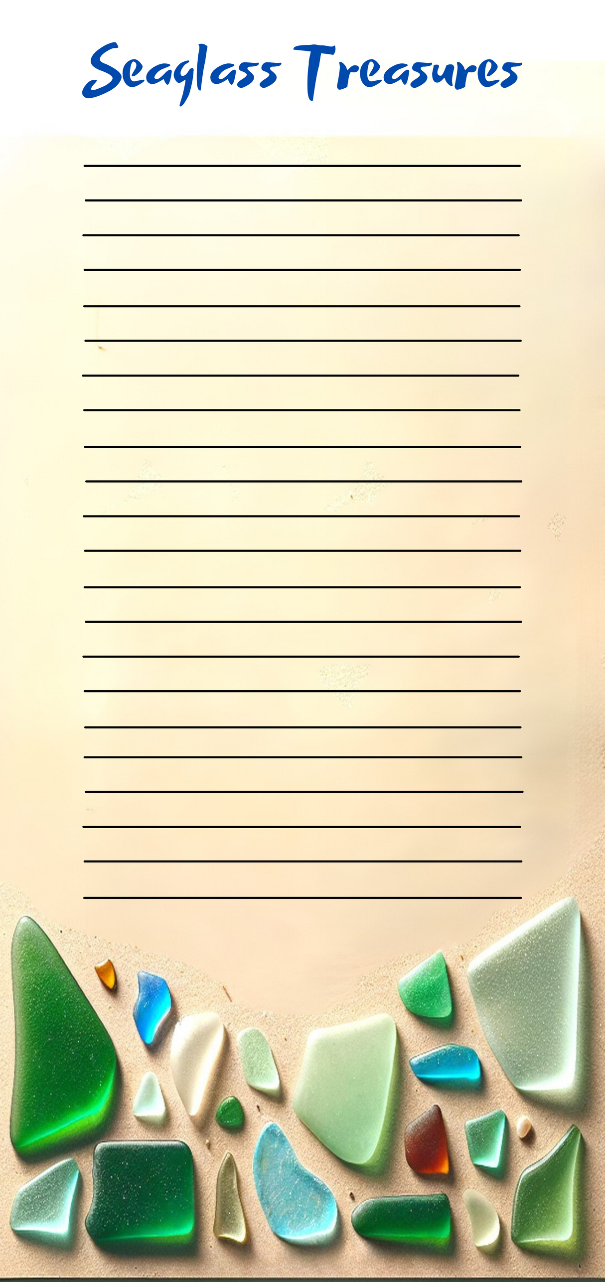 Seaglass Treasures Notepad