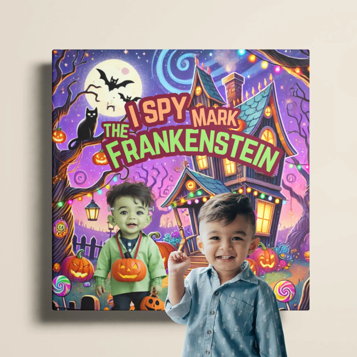 Personalized Halloween book | I Spy "Your Name" The Frankenstein