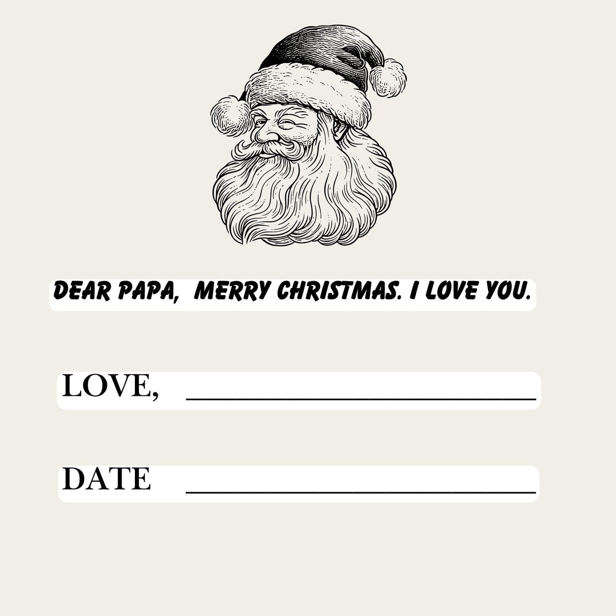 Merry Christmas Papa, I Love You Because: A Fill-in-the-Blank Book with Prompts for Sharing Love, Memories & Drawings