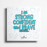 I Am Strong, Confident, and Brave Because… | Empowering Fill-in-the-Blank Activity Book for Kids